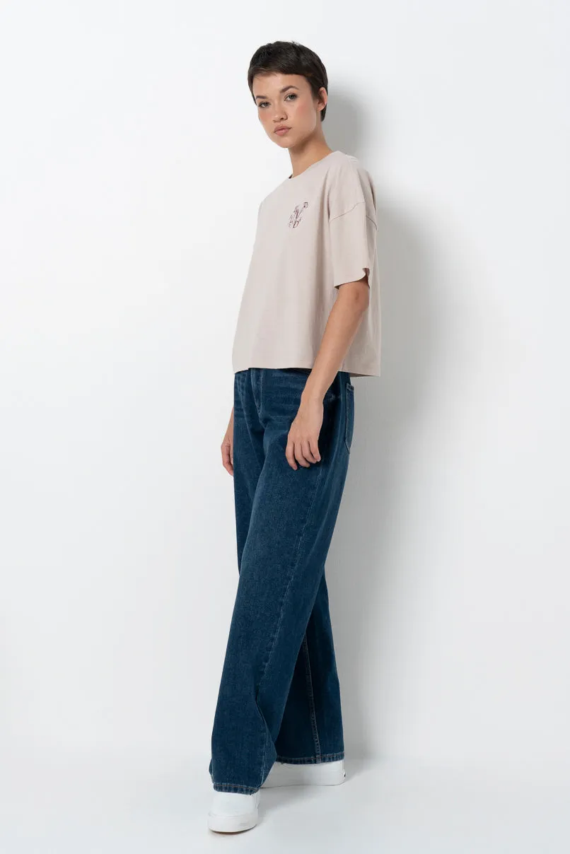 Boxy Statement T-Shirt _ 157815 _ Grey