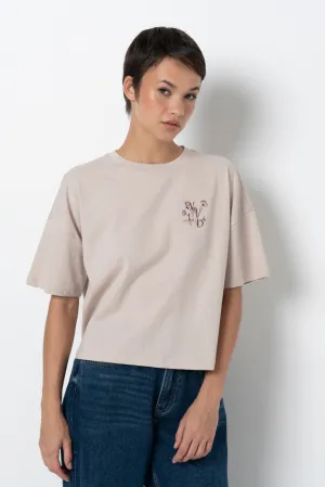 Boxy Statement T-Shirt _ 157815 _ Grey