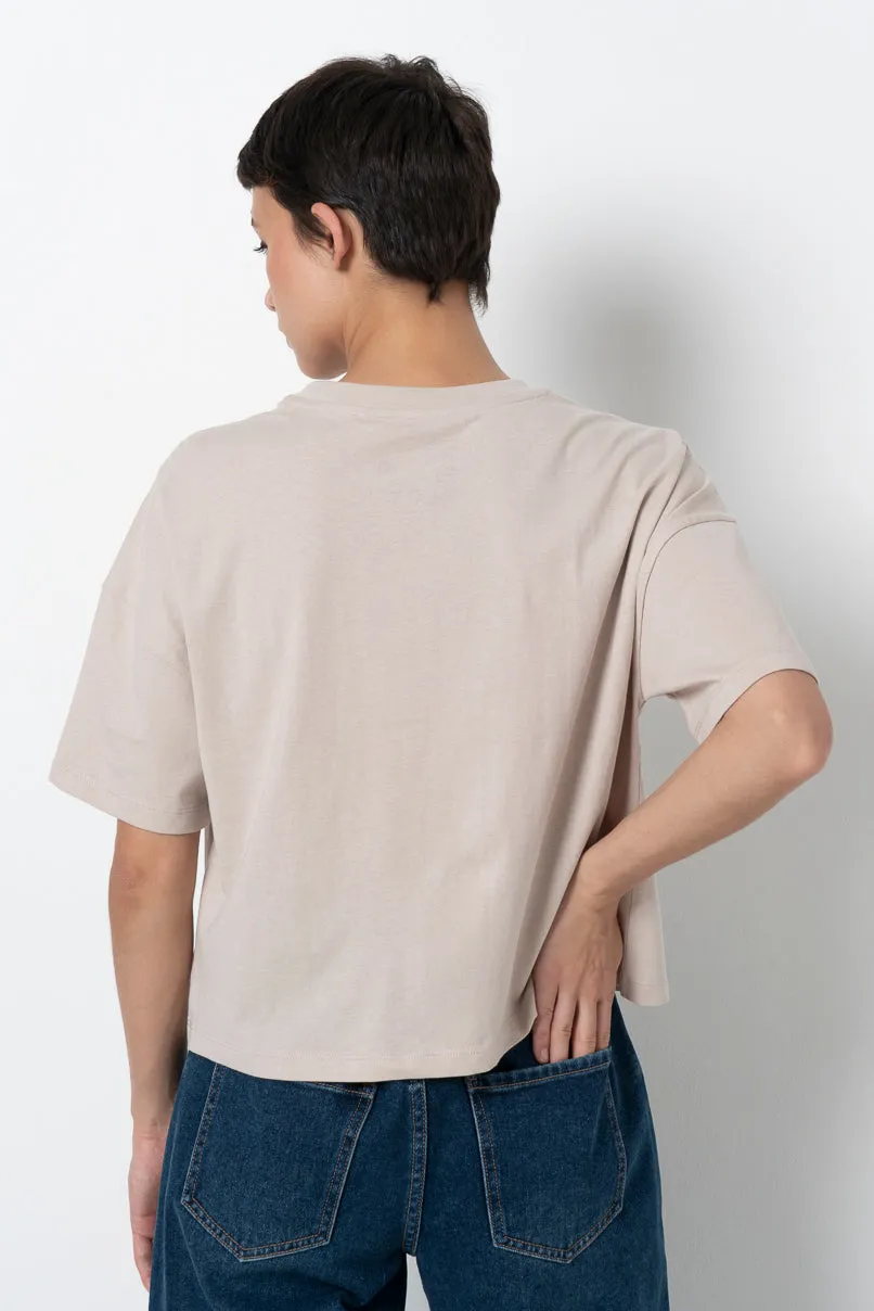 Boxy Statement T-Shirt _ 157815 _ Grey