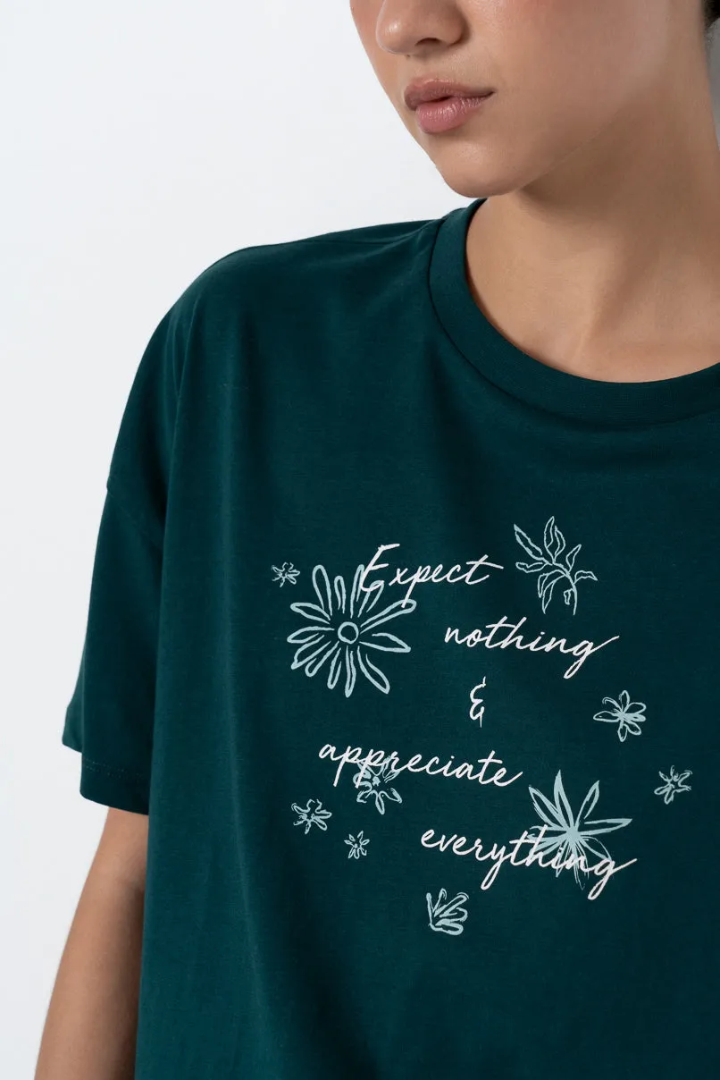 Boxy Statement T-Shirt _ 157817 _ Green