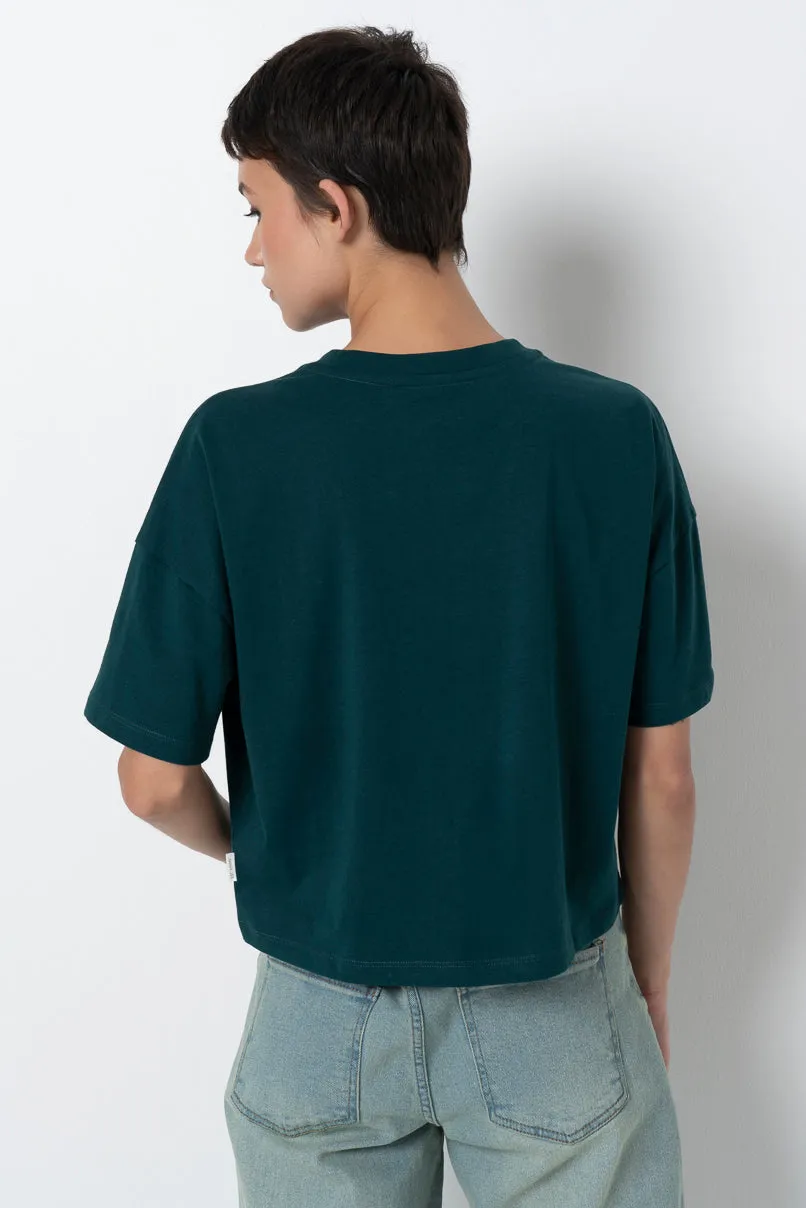 Boxy Statement T-Shirt _ 157817 _ Green