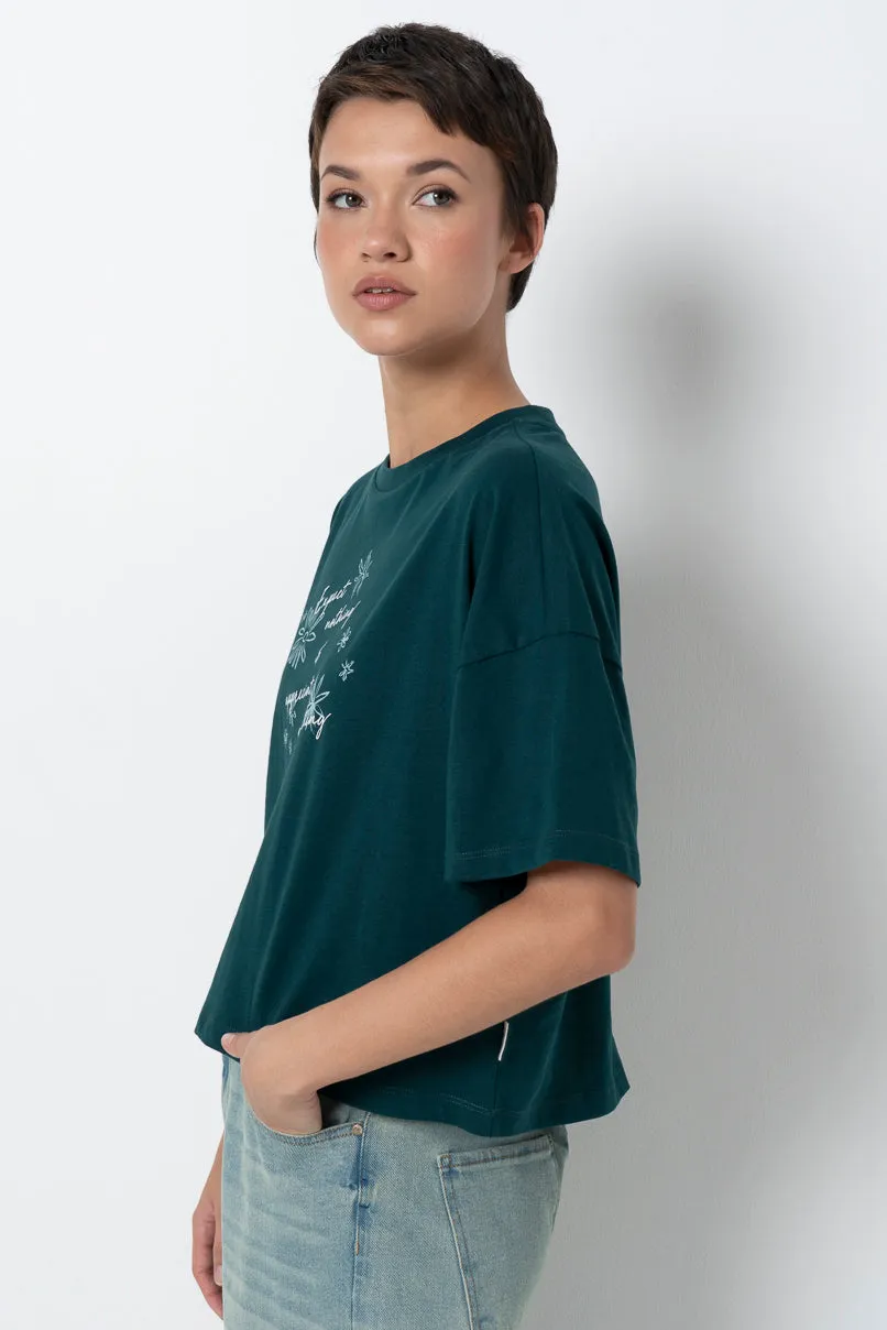 Boxy Statement T-Shirt _ 157817 _ Green
