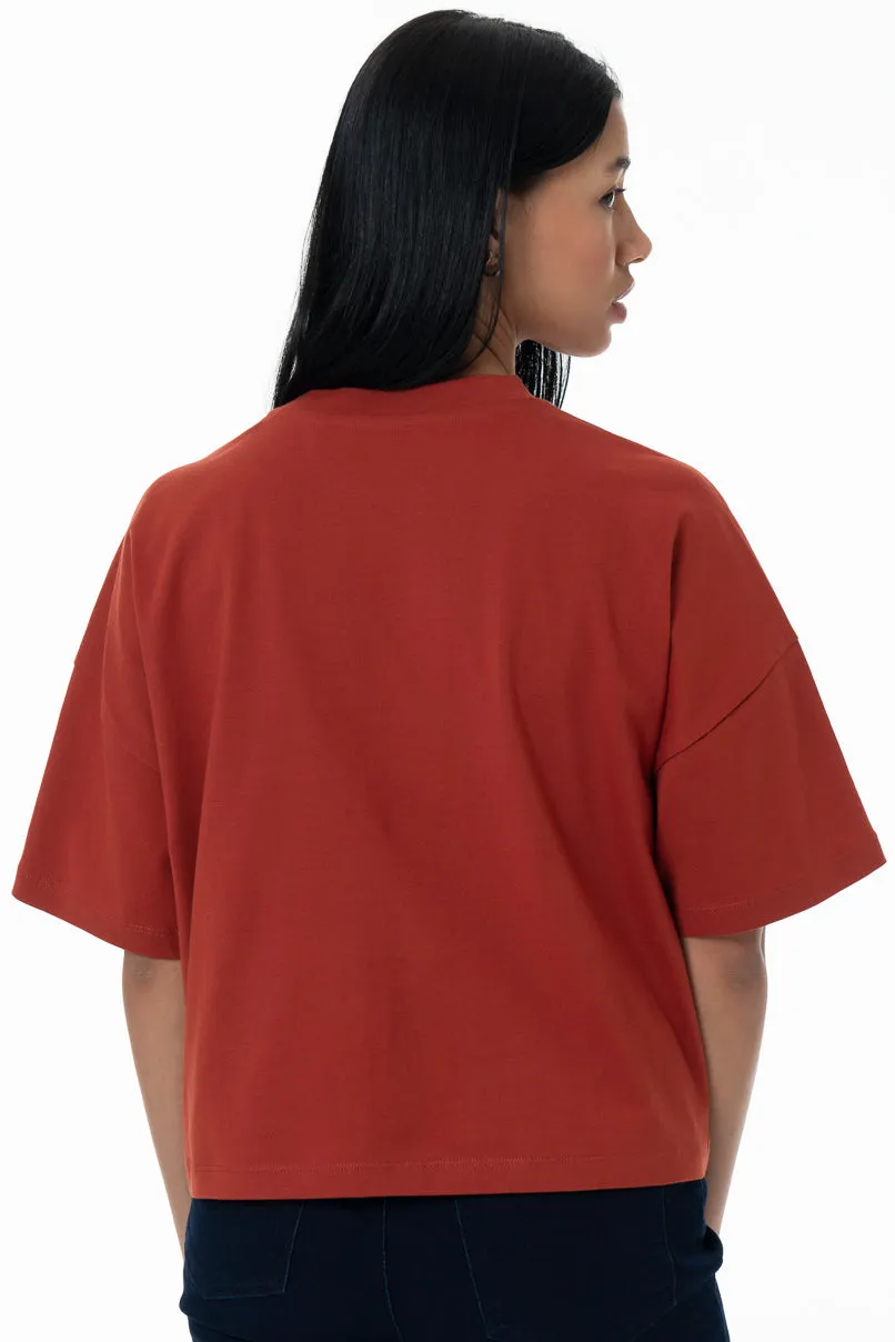 Boxy T-Shirt _ 154936 _ Red