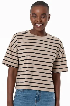 Boxy T-Shirt _ 154937 _ Stone
