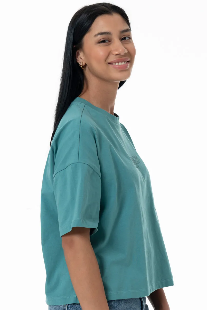 Boxy T-Shirt _ 157809 _ Green
