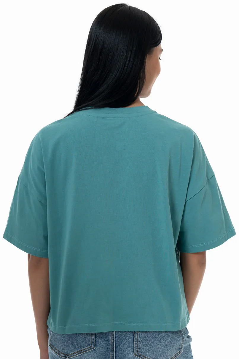 Boxy T-Shirt _ 157809 _ Green