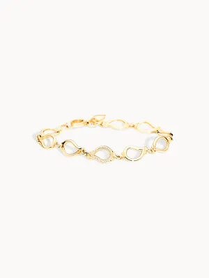 Bracelet SIGNATURE small - 1 element Diamond Pavé 18K yellow gold
