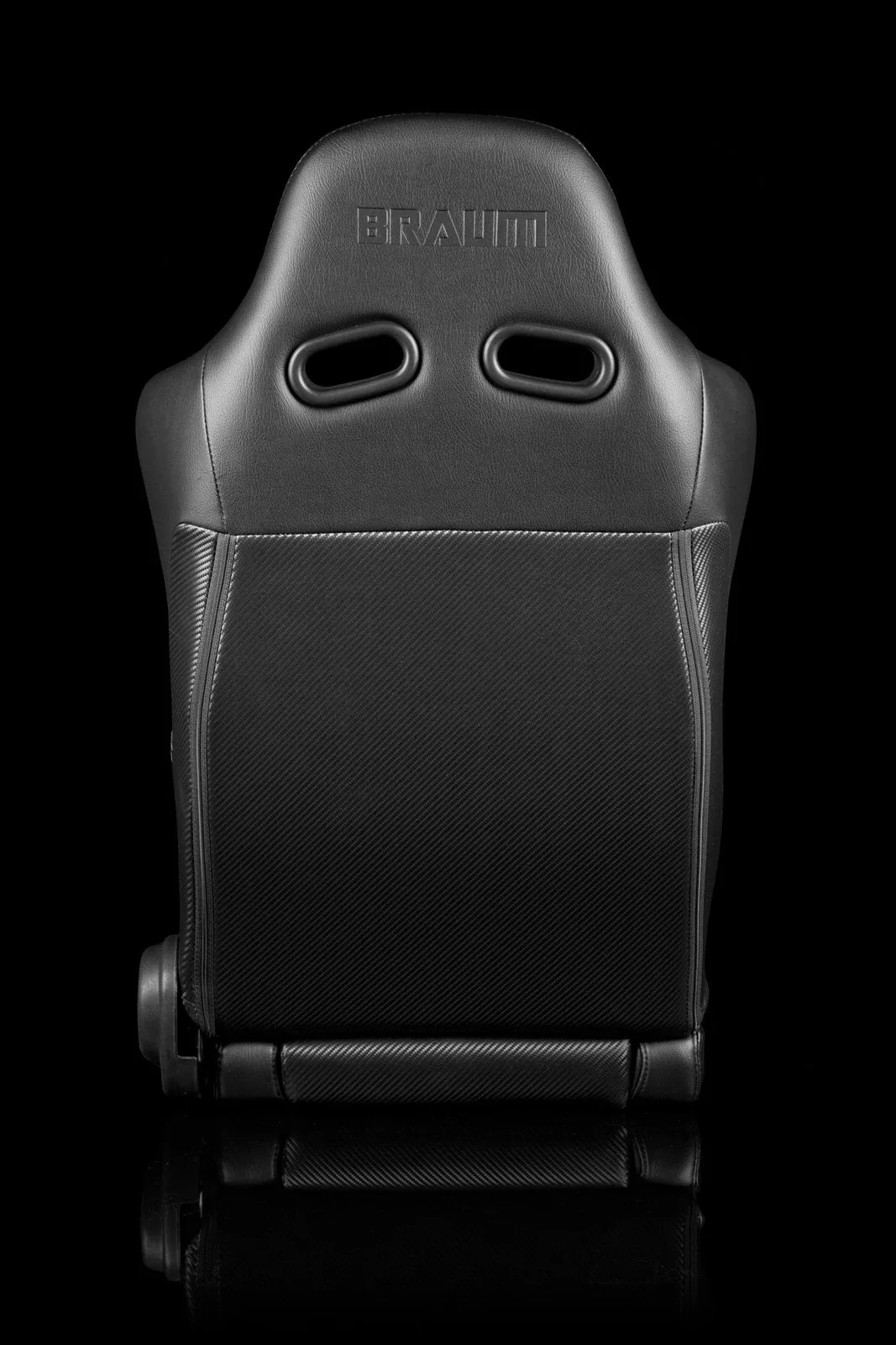 Braum Advan Series Sport Seats - Black Leatherette / Black Stitching (PAIR)