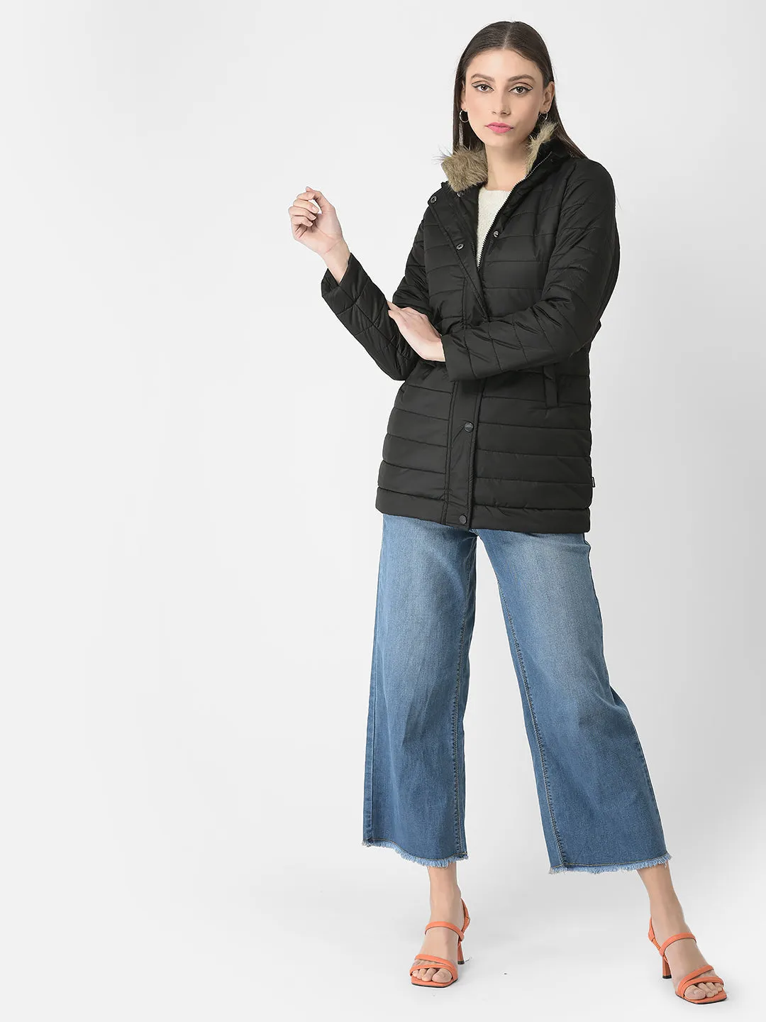 Brown Longline Tie-Up Jacket