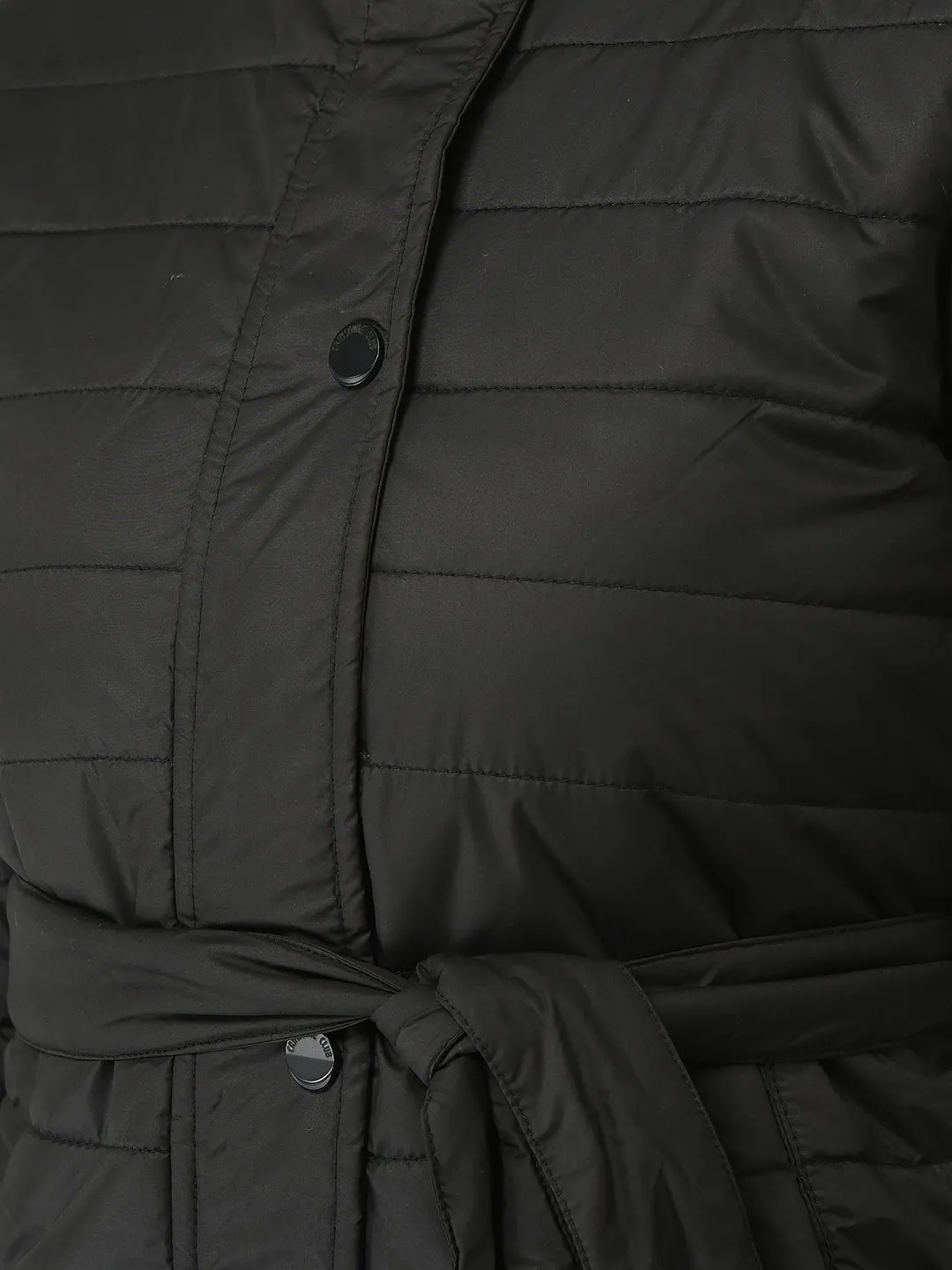 Brown Longline Tie-Up Jacket
