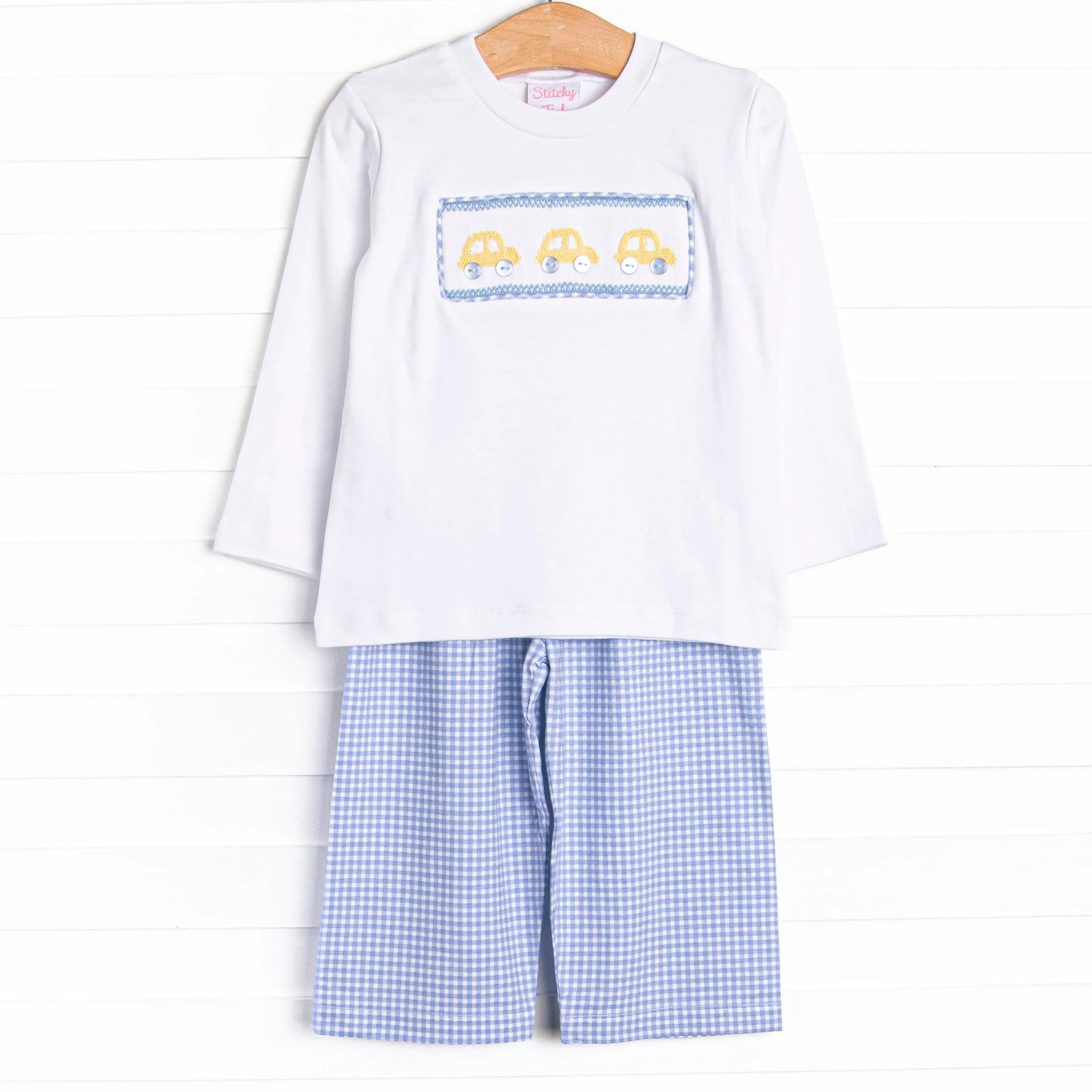Bumper to Bumper Smocked Pant Set, Blue