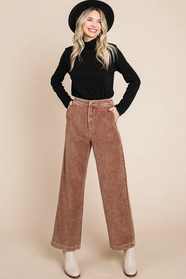 Camel Wide Leg Pants