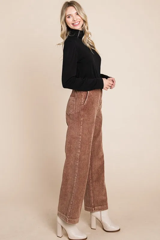 Camel Wide Leg Pants