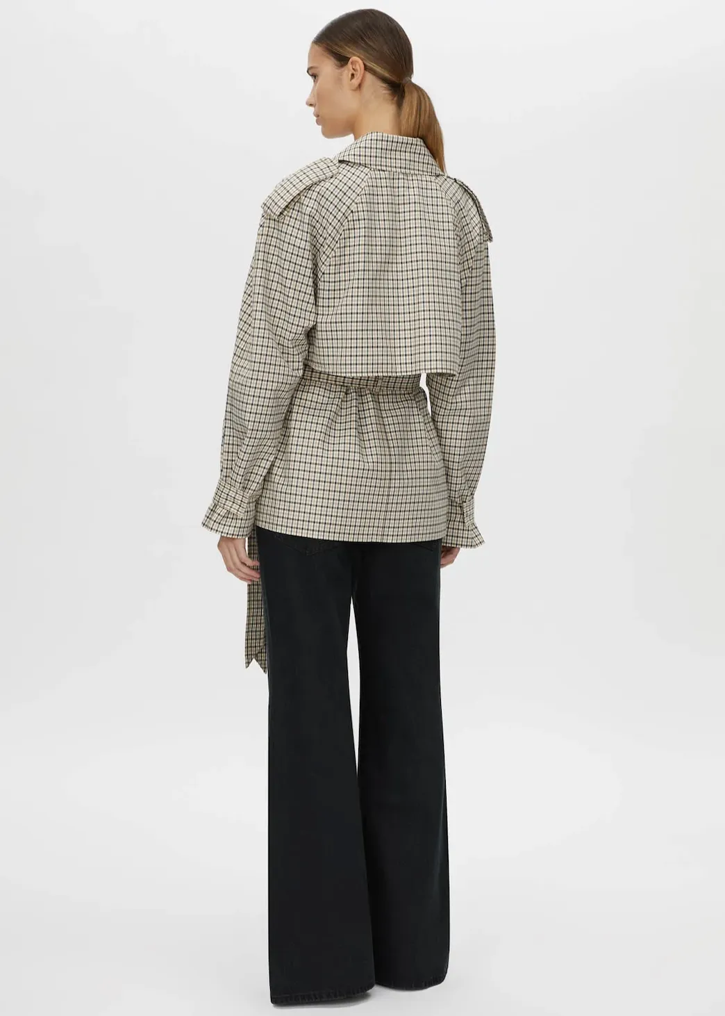 CAMILLA & MARC Burdock Check Trench Jacket - Birch