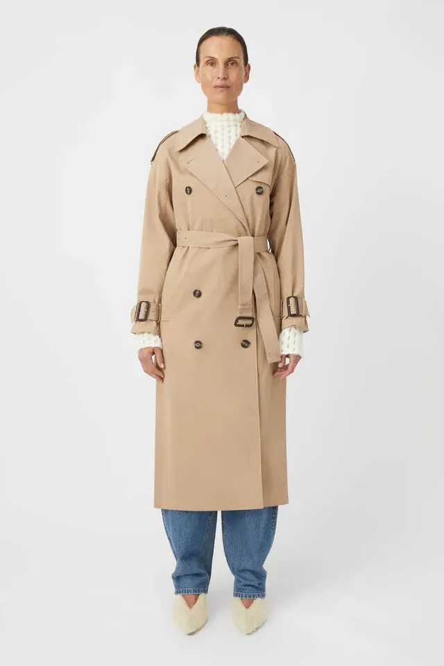 Camilla and Marc Evans Classic Trench Coat in Sand