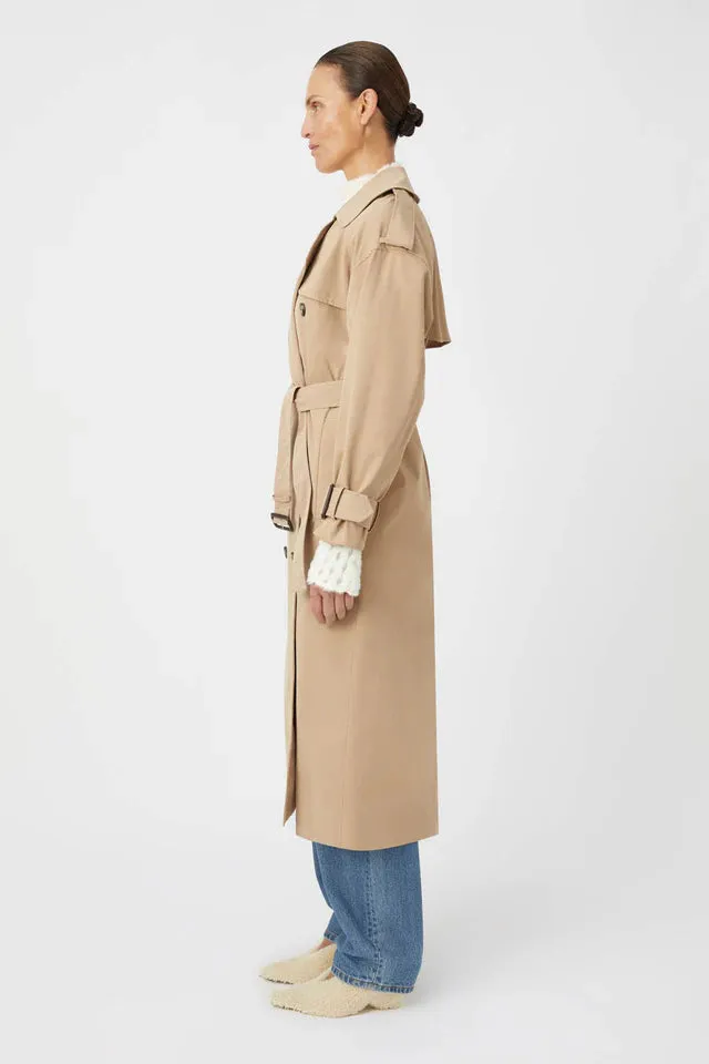 Camilla and Marc Evans Classic Trench Coat in Sand