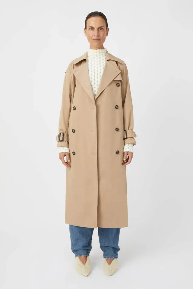 Camilla and Marc Evans Classic Trench Coat in Sand