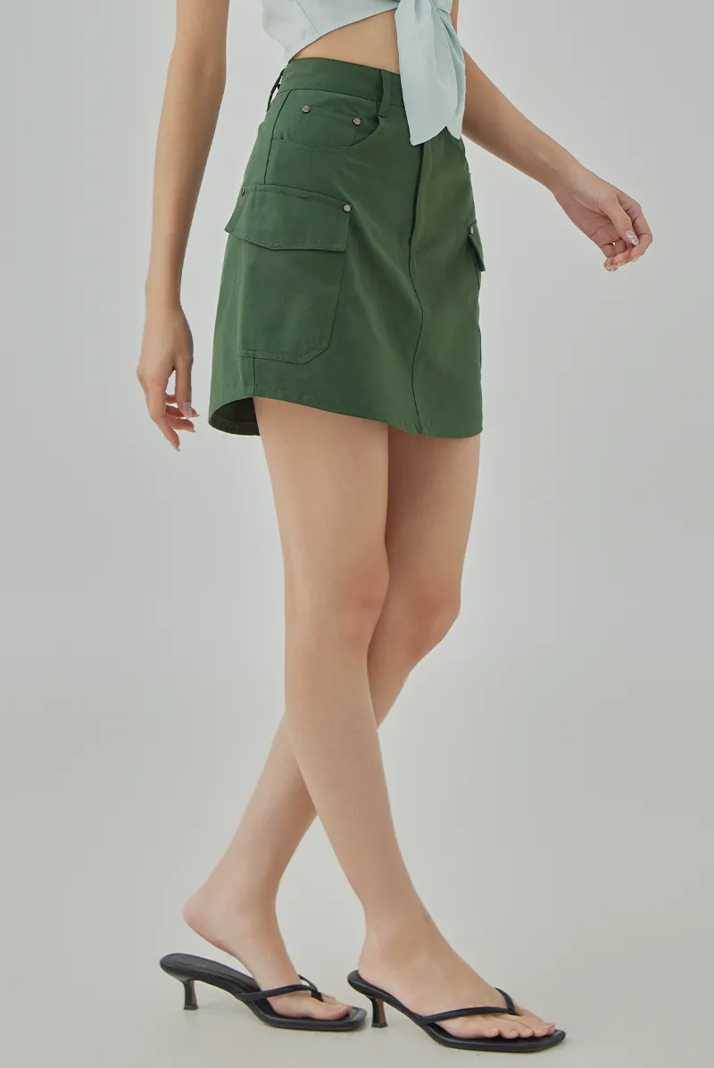 Cardine Utility Mini A-Line Skirt