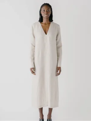 Casablanca Hemp & Linen Dress | Stone