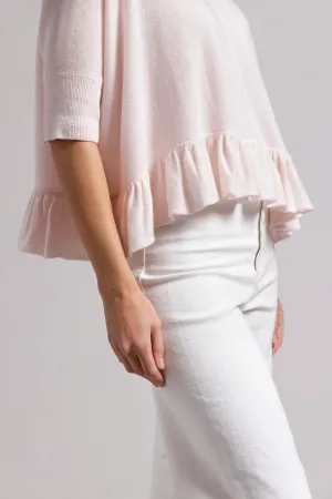 Cashmere Crew Top Pow Wow Ruffle 9250