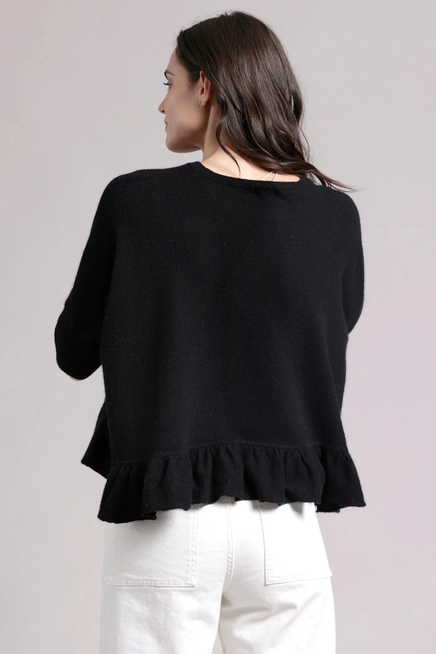 Cashmere Crew Top Pow Wow Ruffle 9250