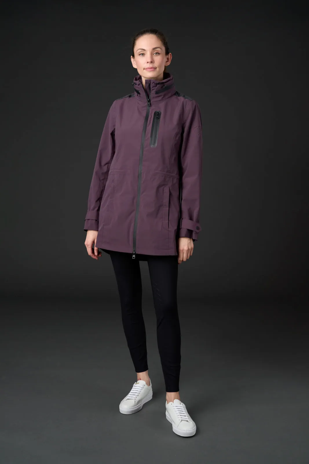 Catago Ladies Plum Roy Waterproof Trench Coat