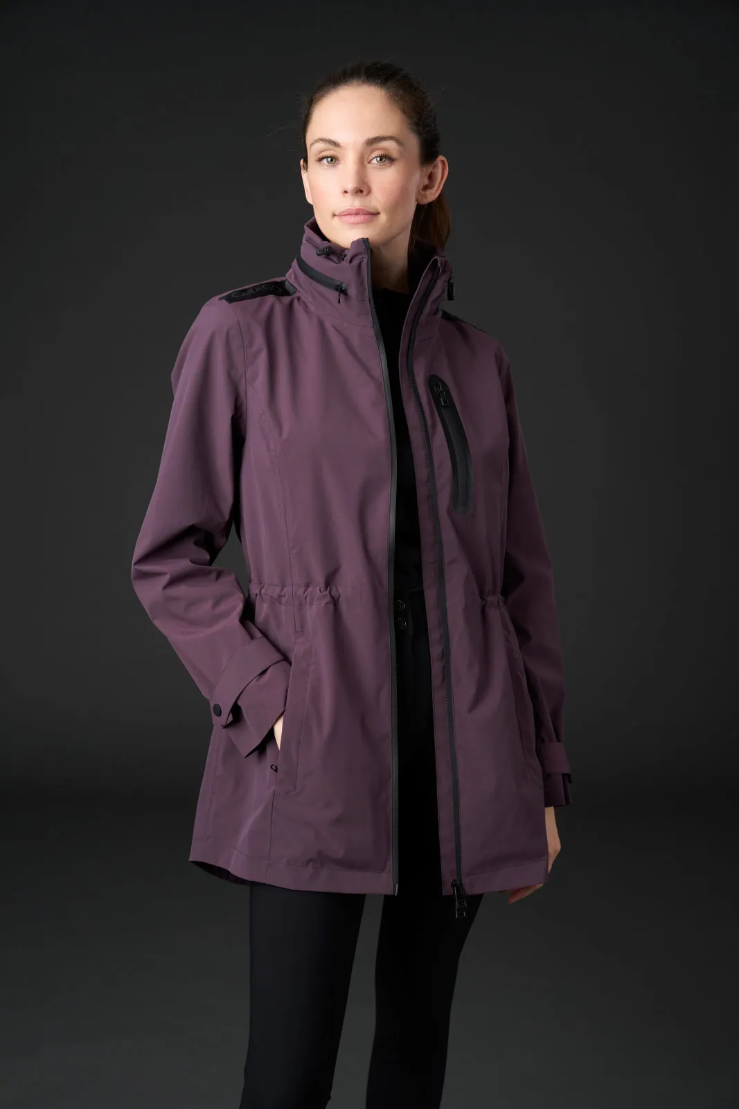 Catago Ladies Plum Roy Waterproof Trench Coat