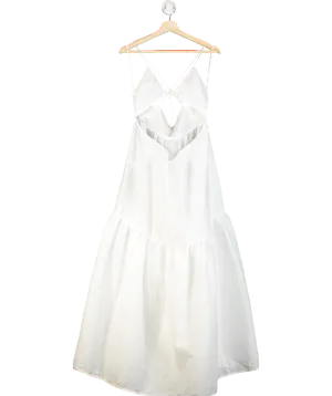 Cecilie Bahnsen White Hillary Tiered Cross Back Gown UK 8