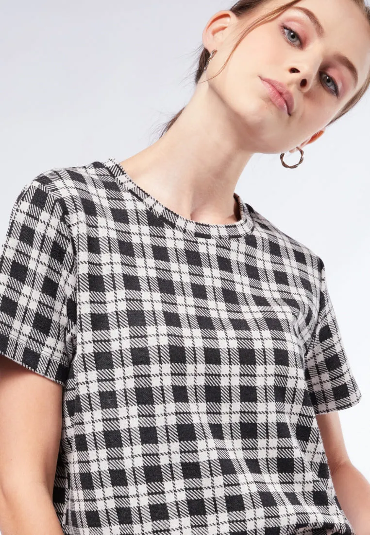 Check Boxy Tee