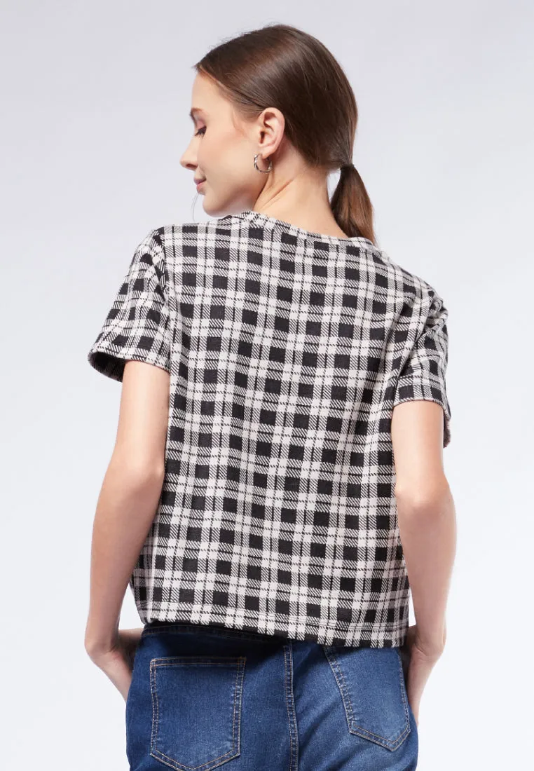 Check Boxy Tee