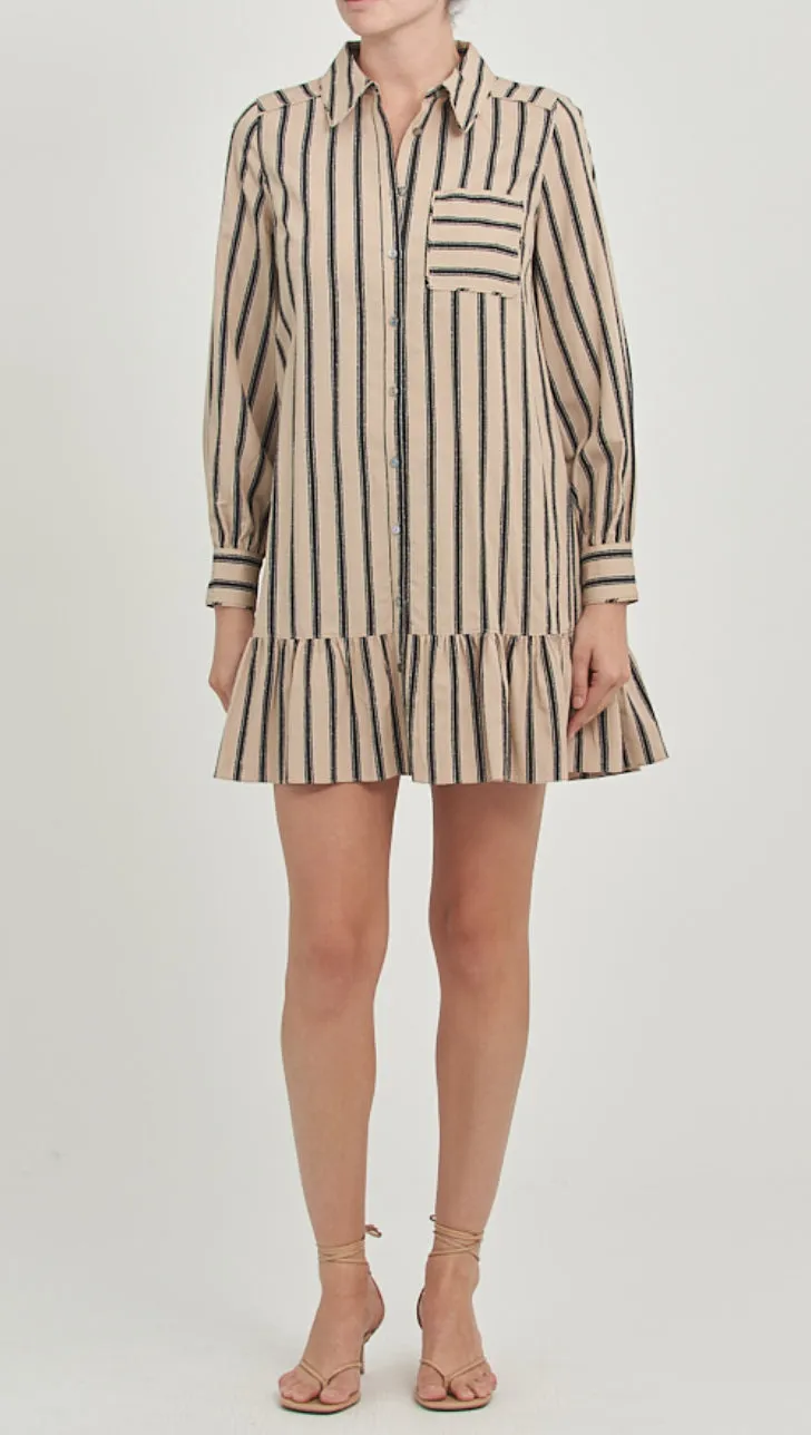 Ci24197678 Cinq a Sept Arlette Striped Shift Dress