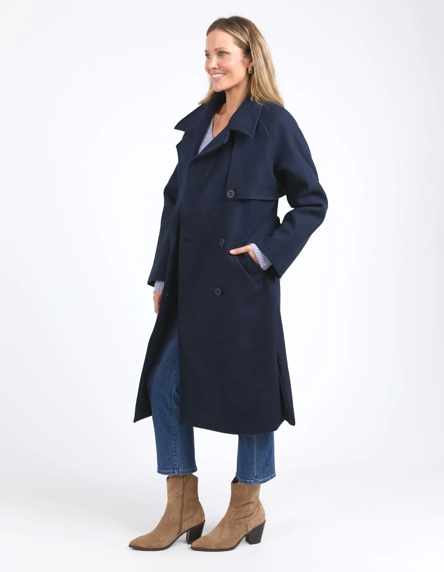 CLEMENCE COAT || NAVY