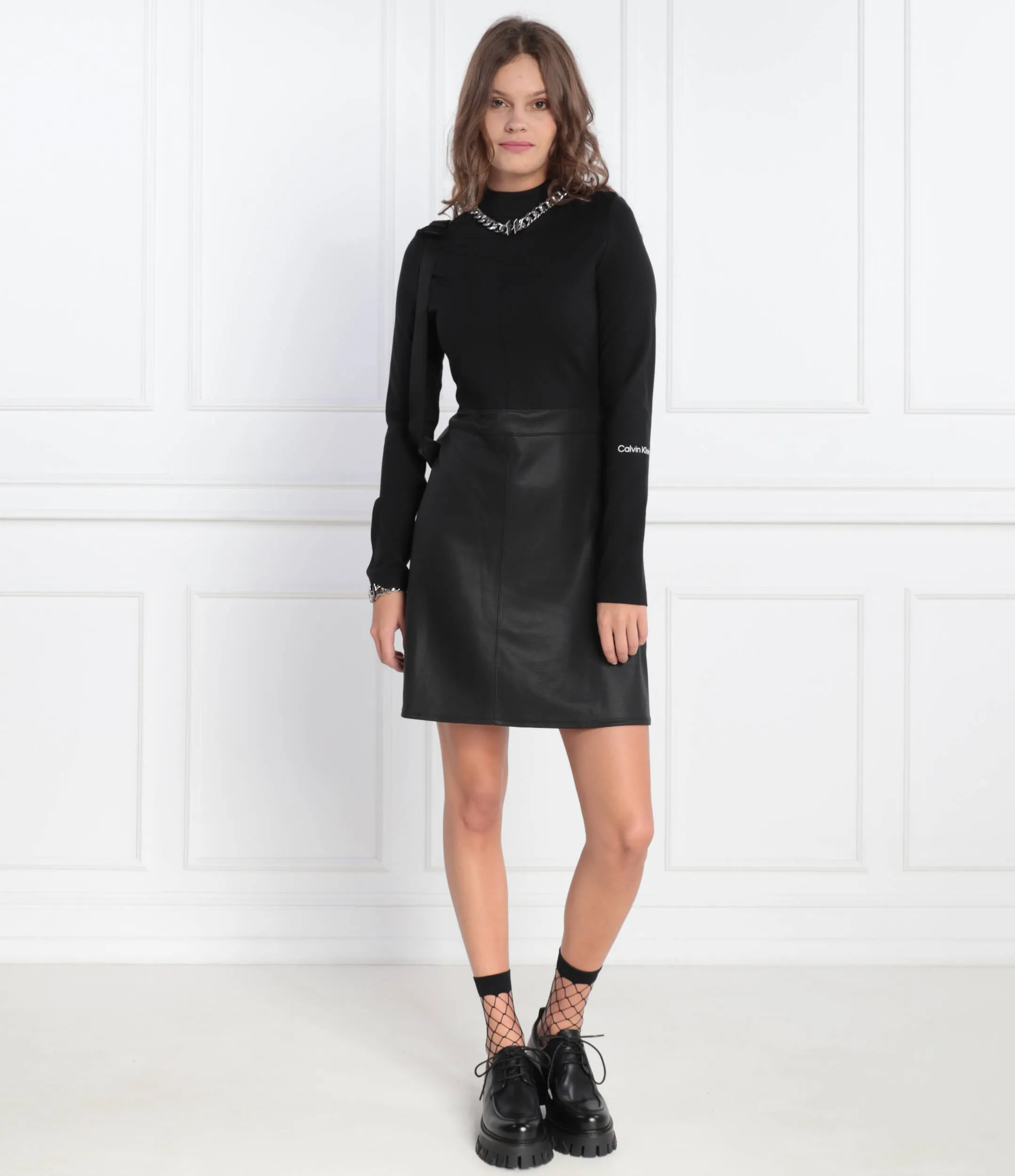 Coated Milano A-Line Dress
