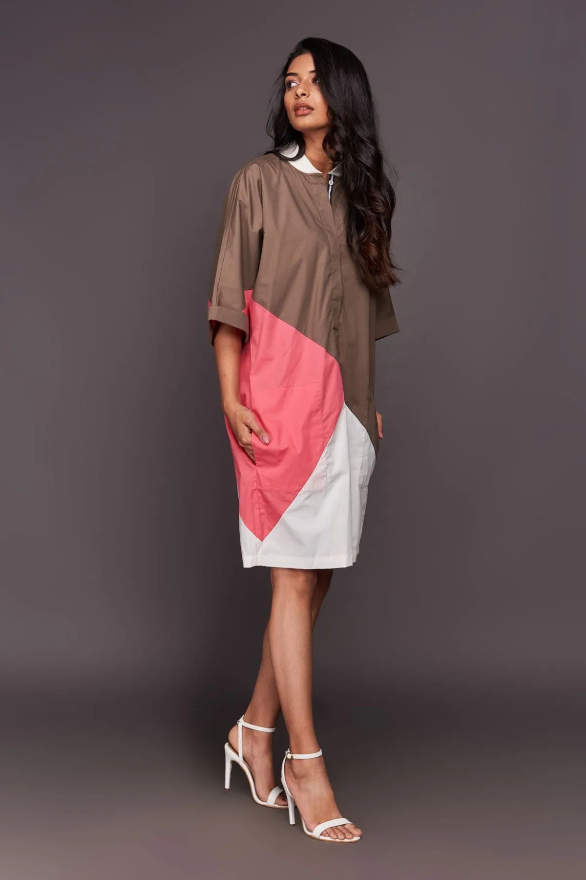 Colour Block Shift Dress