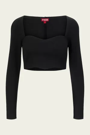 Corde Cropped Top in Black