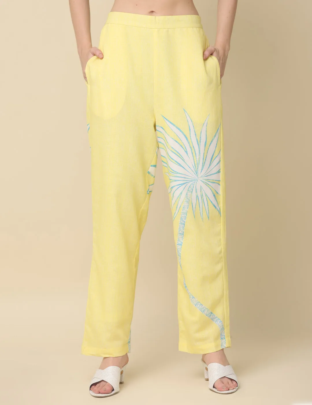 Cotton Yellow Printed Co-Ord Set