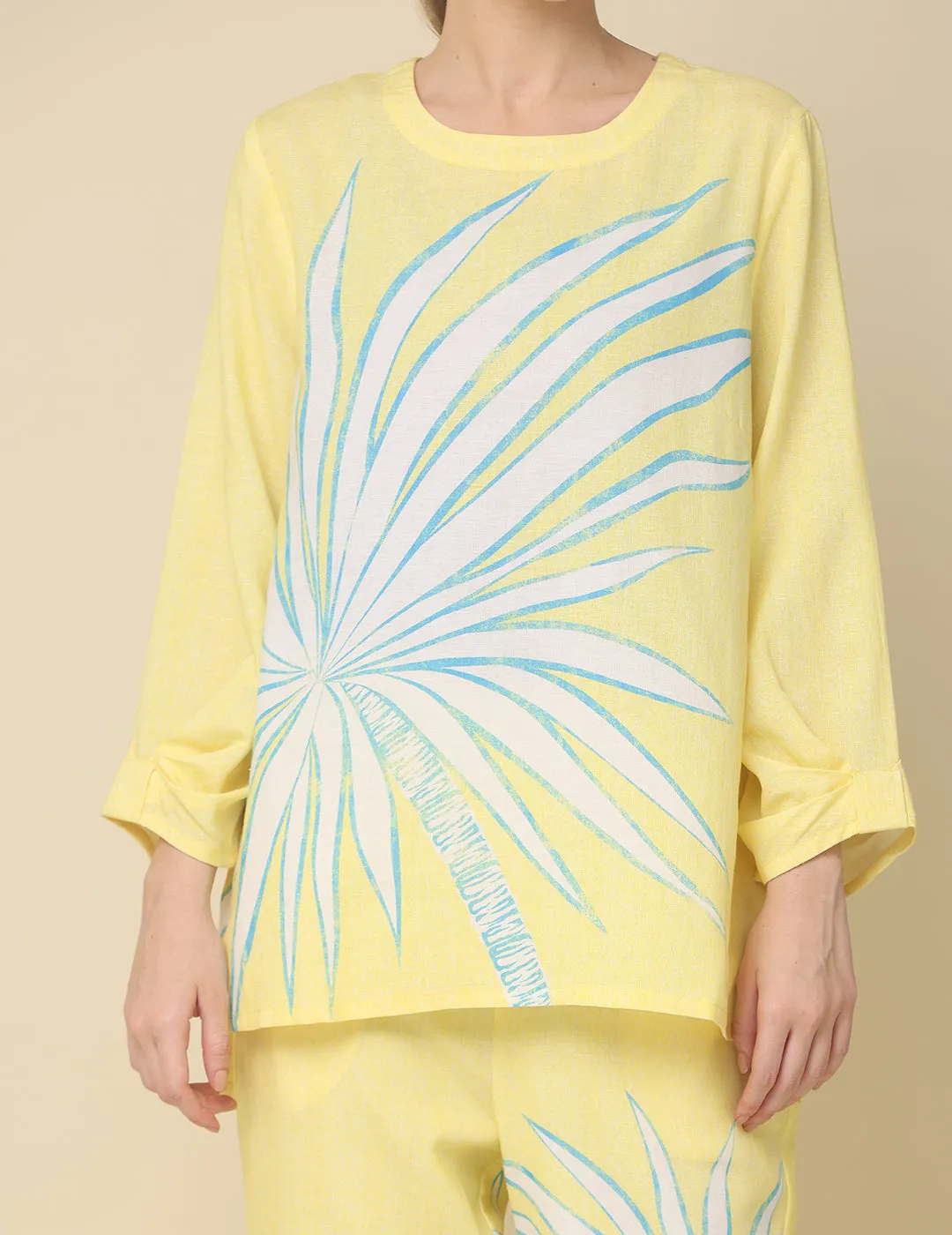 Cotton Yellow Printed Co-Ord Set