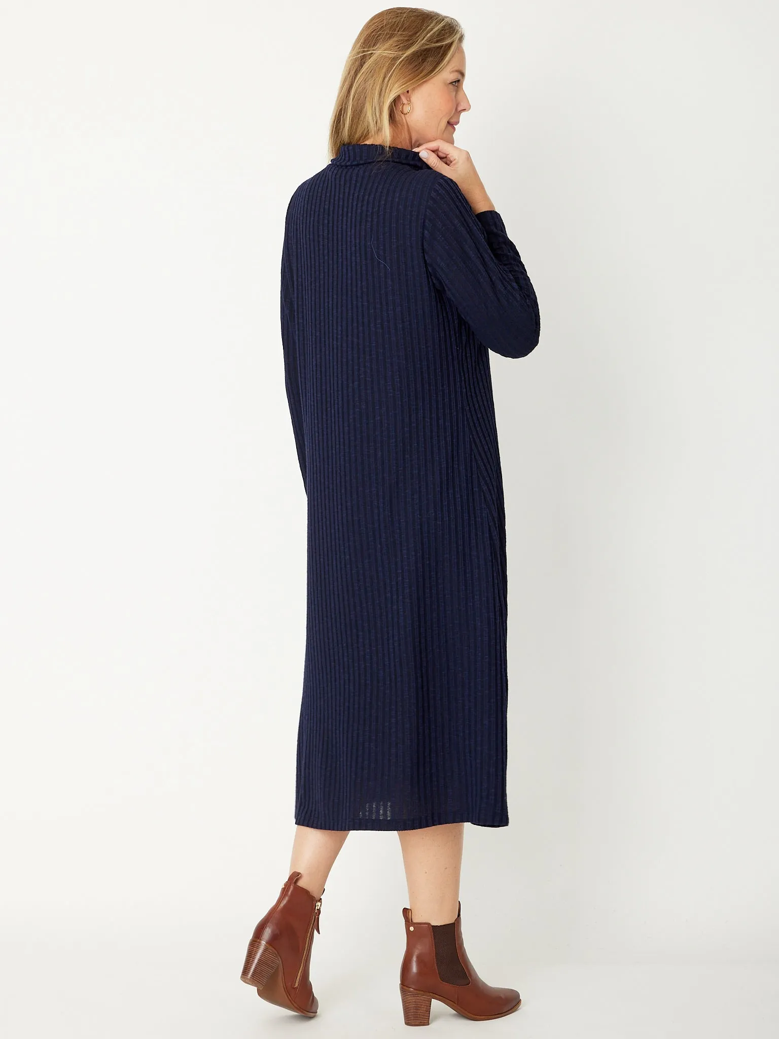 Cowl Shift Dress - 31033 - Navy
