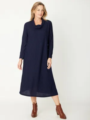 Cowl Shift Dress - 31033 - Navy