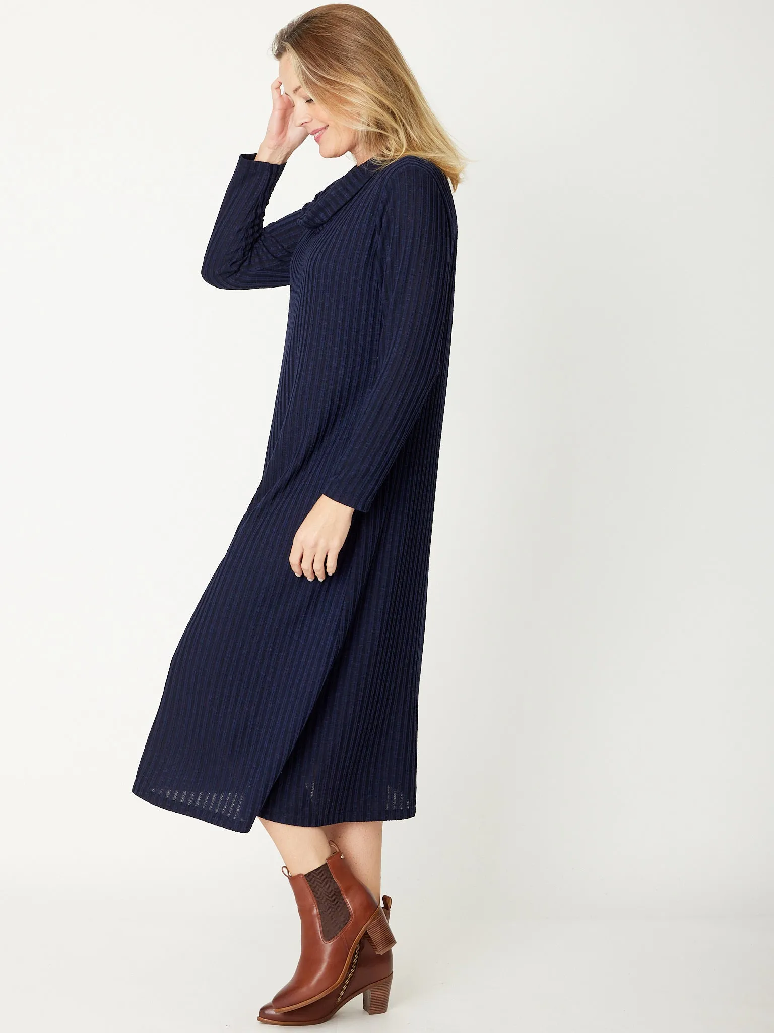 Cowl Shift Dress - 31033 - Navy