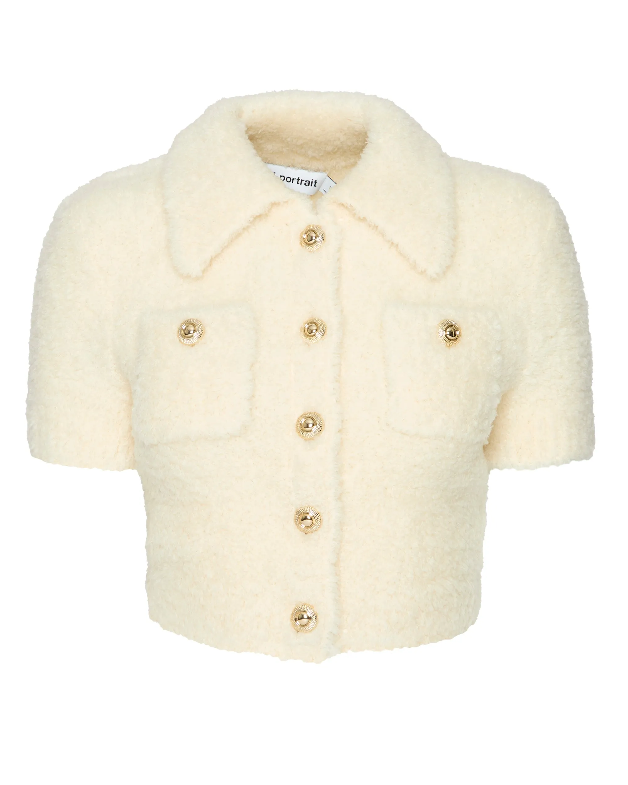 Cream Fluffy Knit Top