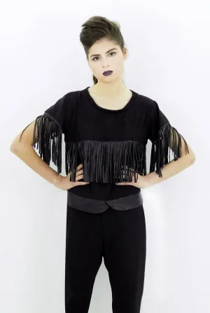 CROP TOP CON FLECOS