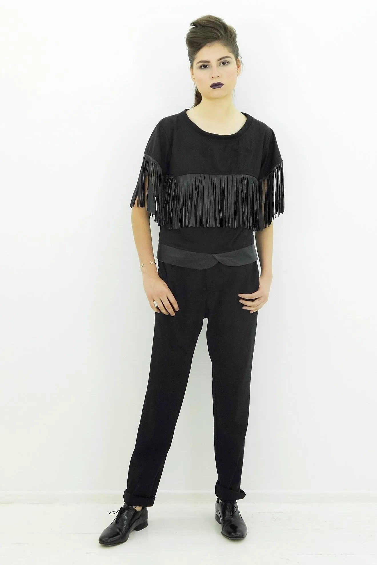 CROP TOP CON FLECOS