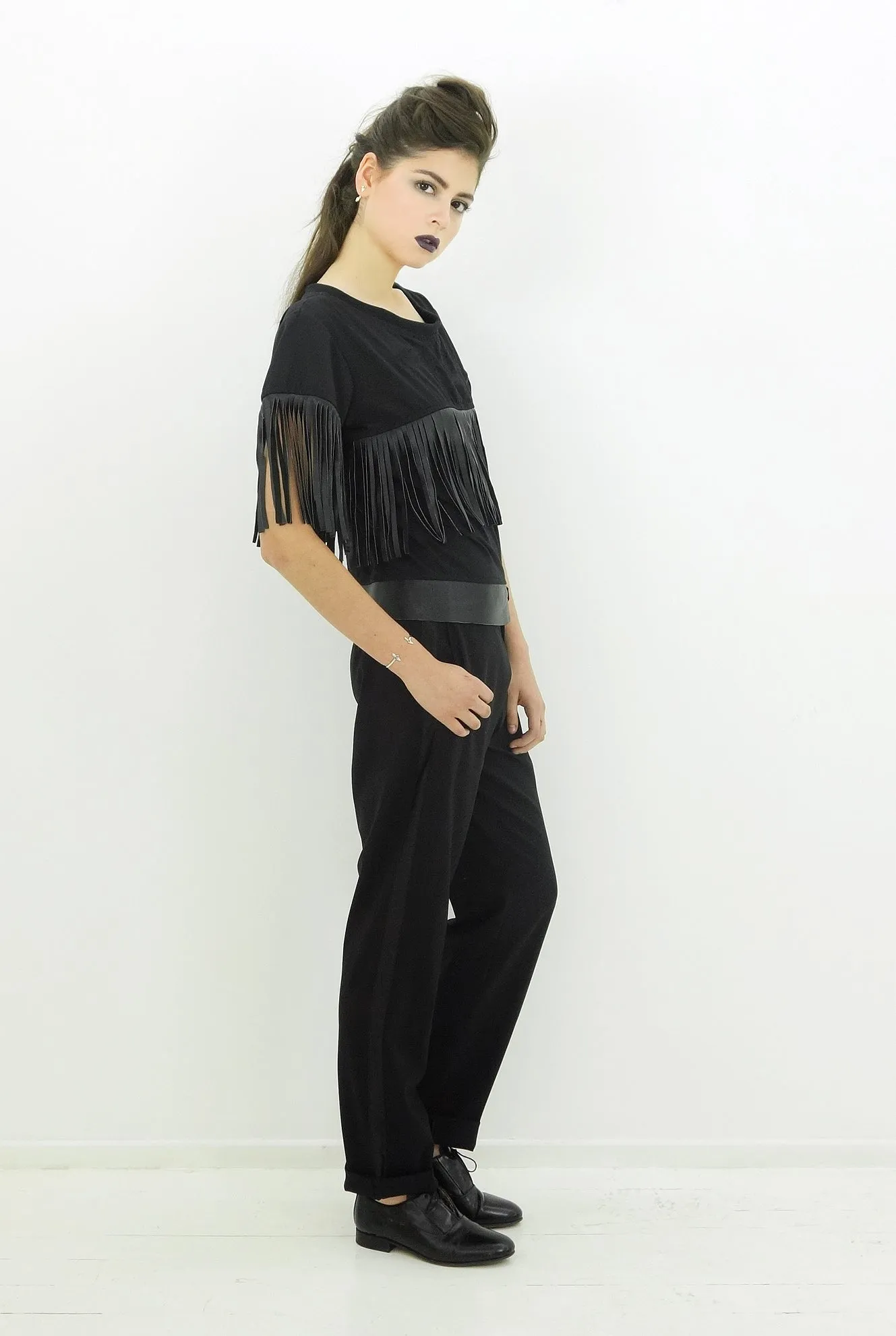 CROP TOP CON FLECOS