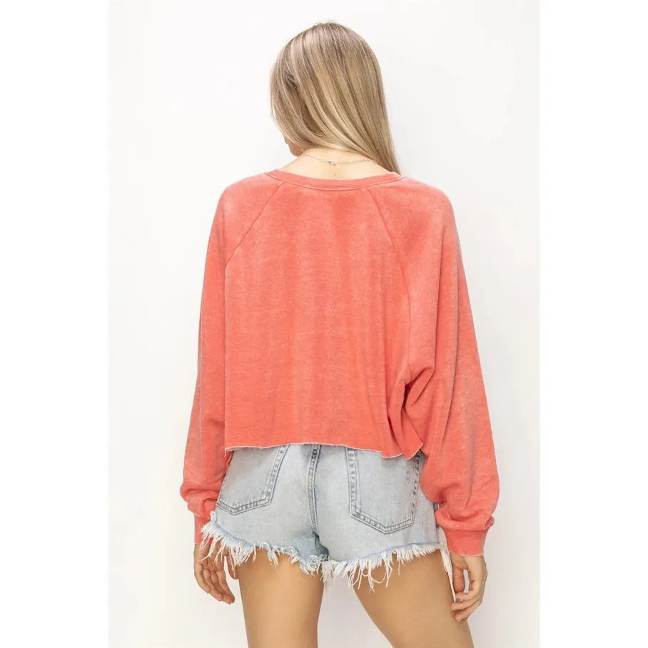 Cropped Sweatshirt - Watermelon