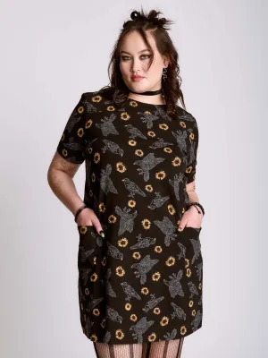 Dark Sunflower Shift Dress