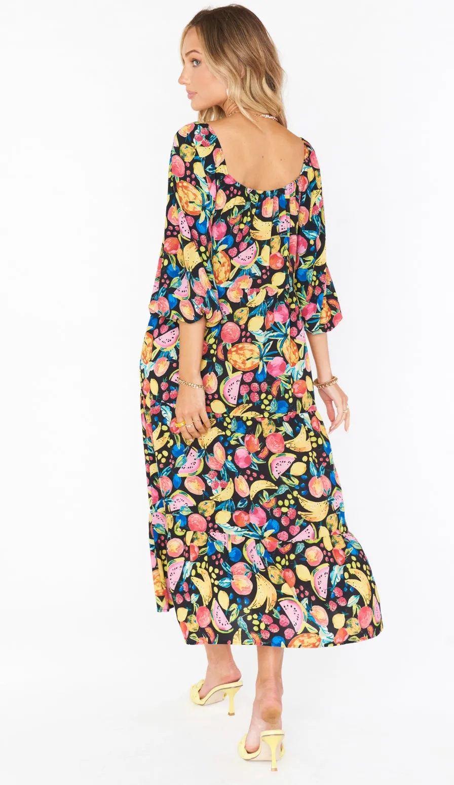 DAY OR NIGHT MIDI DRESS- FRUITY TANGO