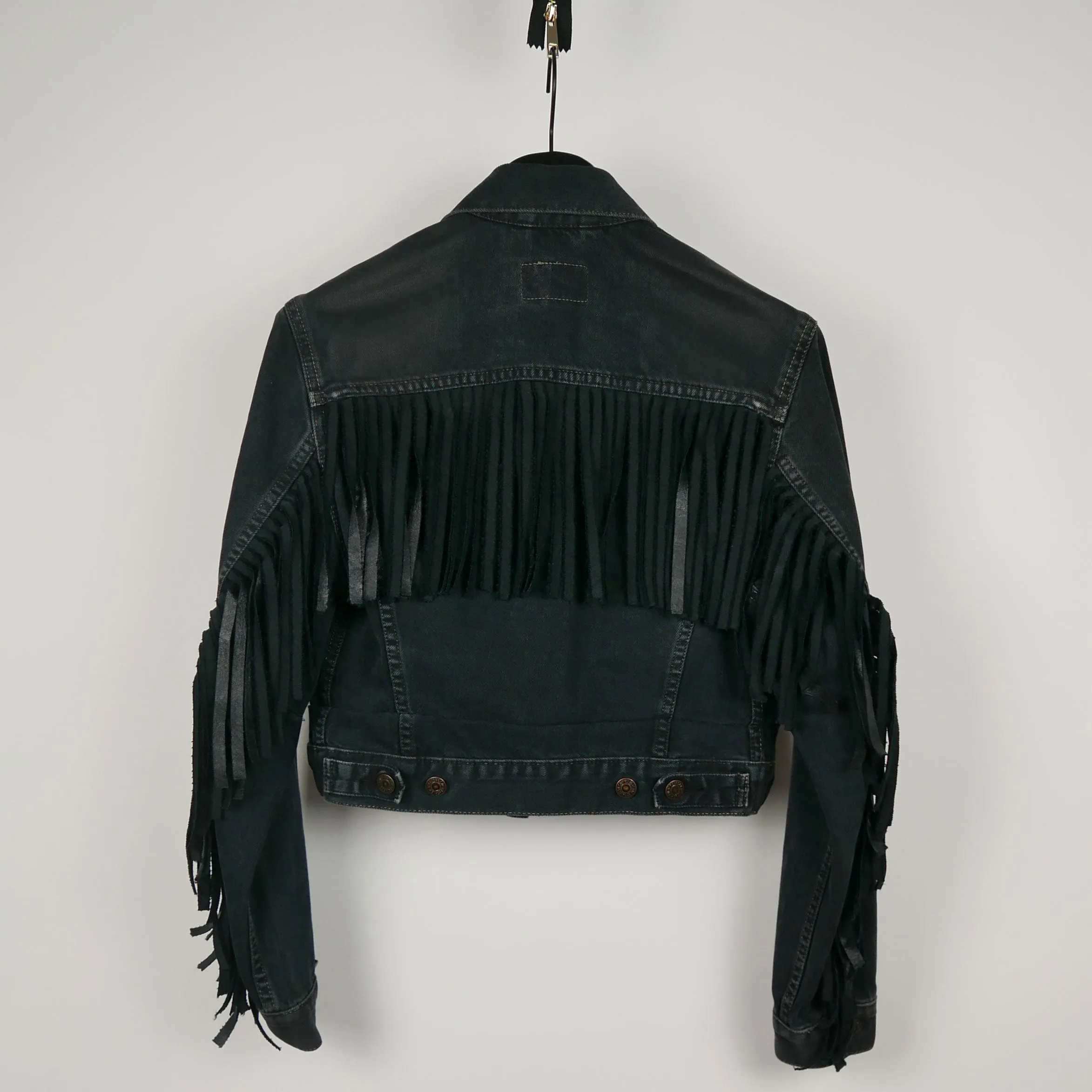 Denim Jacket Short Fringe
