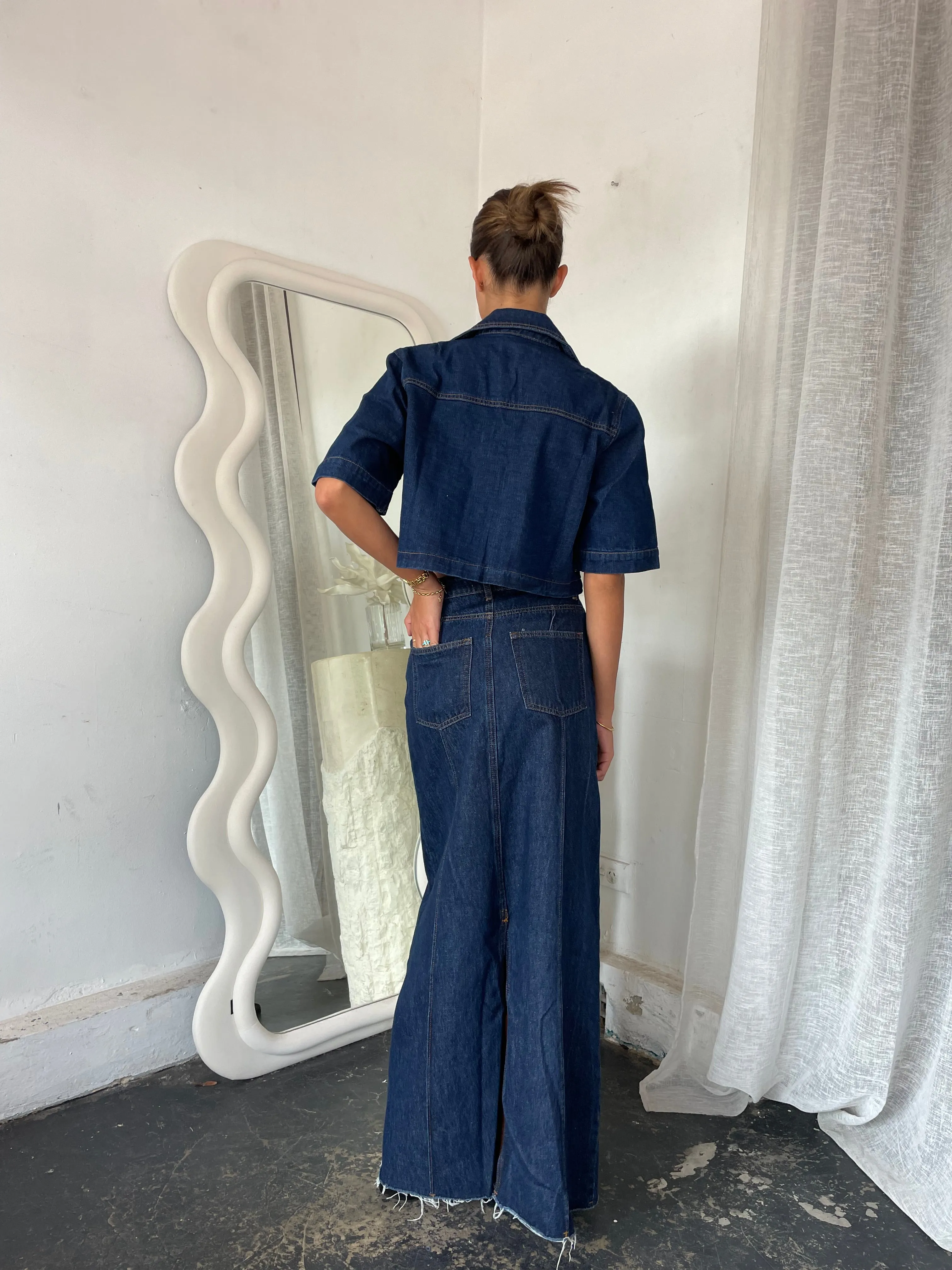 Dexter Cropped Denim Shirt