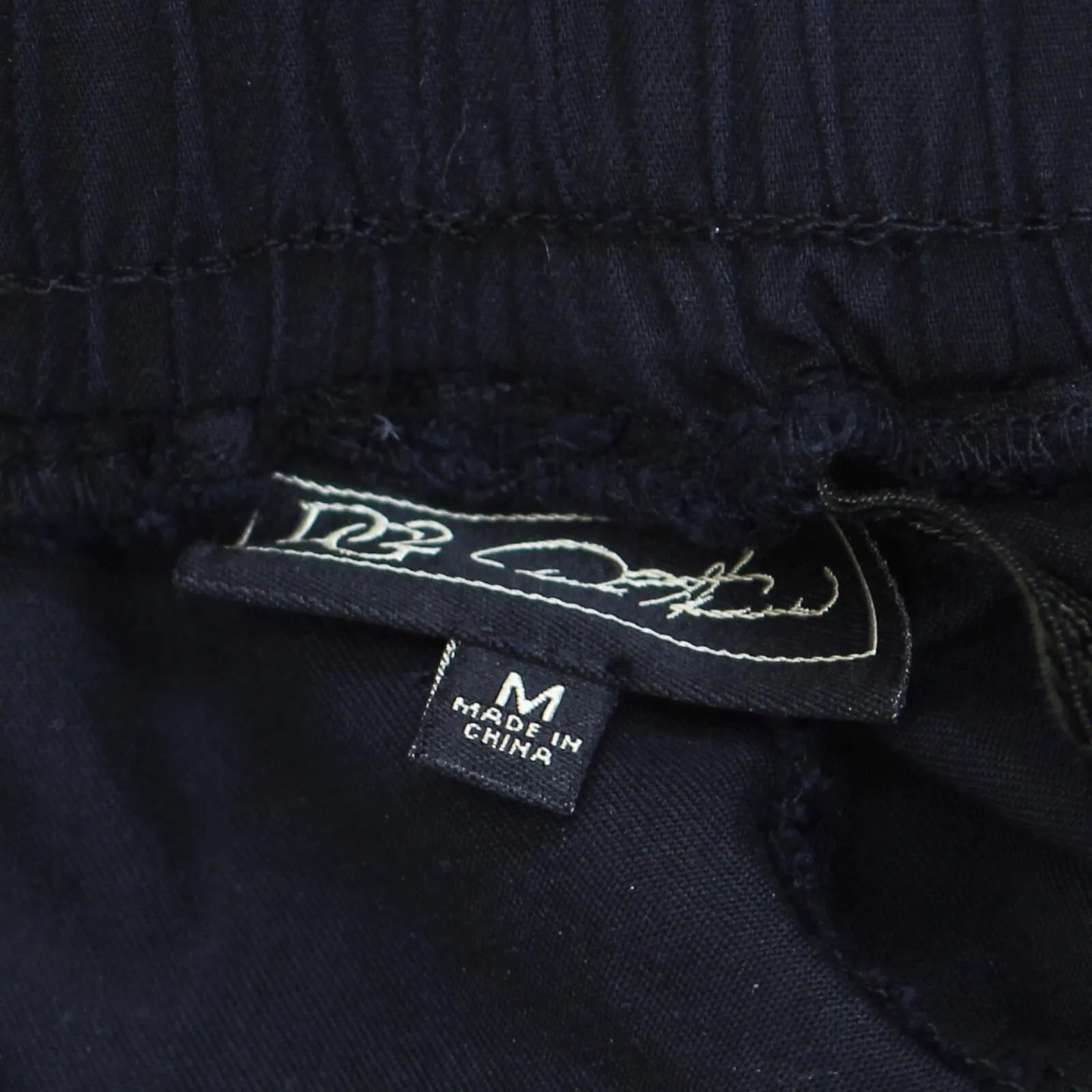 DG2 by Diane Gilman Twill Pull On Straight Leg Elastic Waist Pants Black M